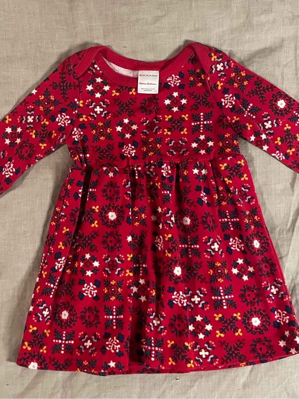 Scandinavian-inspired Folk Floral Long Sleeve Casual Dress